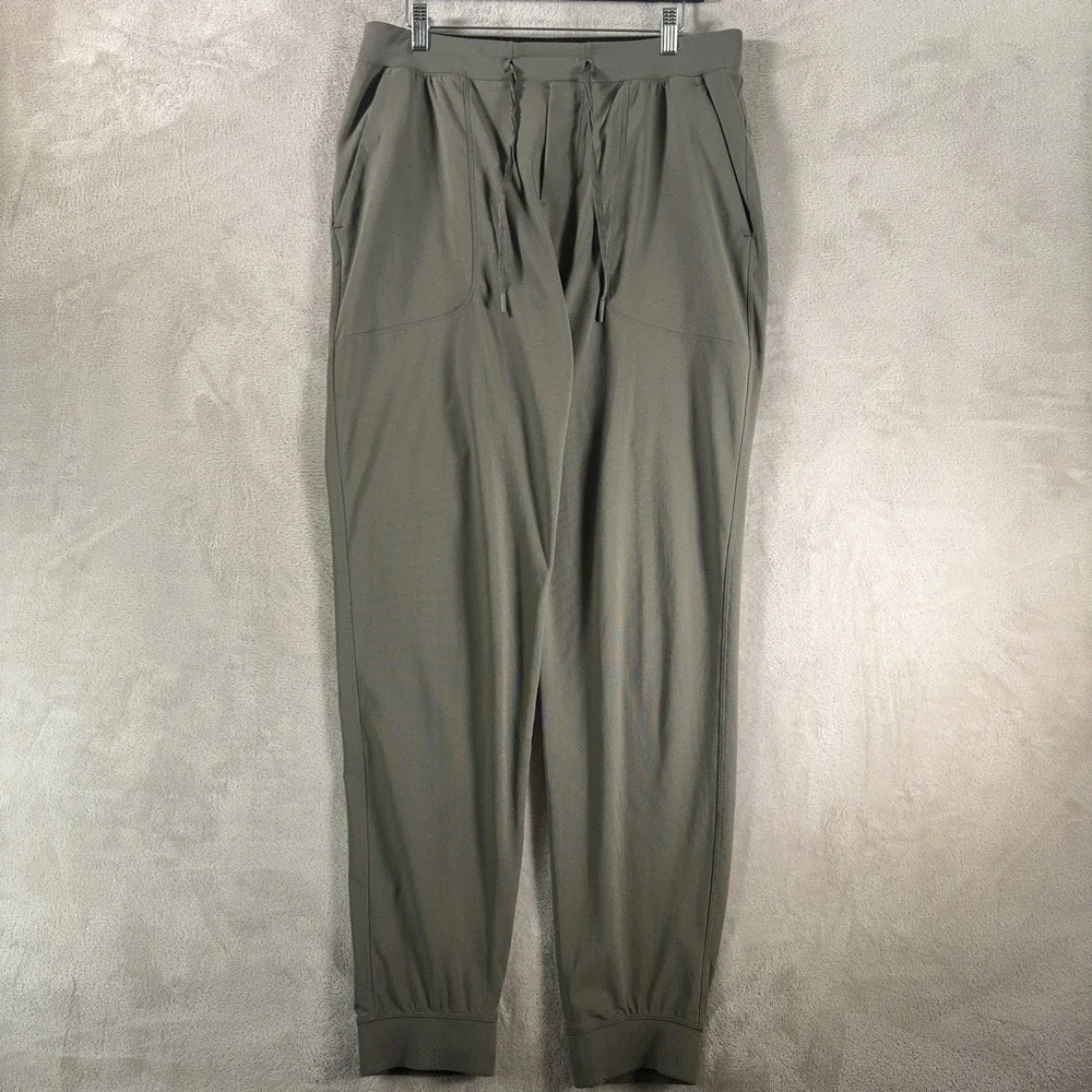 Lululemon ABC Jogger Pants Mens Large Army Green Stretch Athletic Lounge